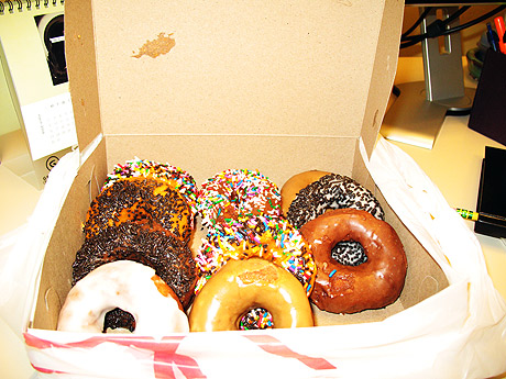 A box of Harmony Donuts